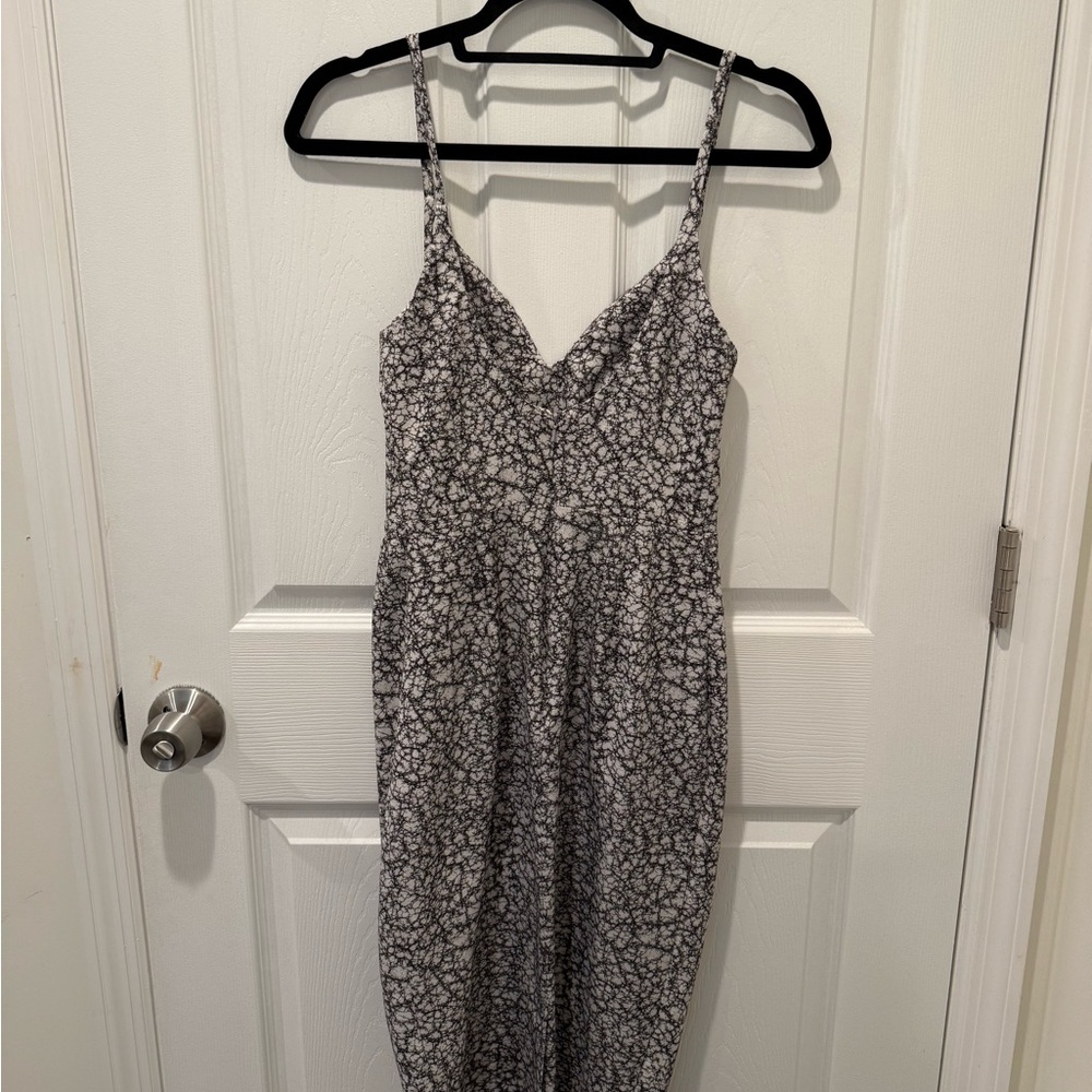 ASOS Black and White Midi Sundress with Spaghetti Straps